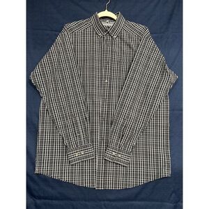 Ariat Pro Series Sz Large Black Plaid  Long Sleeve Button Western Cowboy Shirt